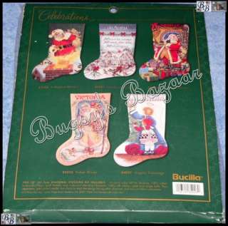 Bucilla VISIONS OF SUGARPLUMS Counted Cross Stitch Stocking Kit  L/R 