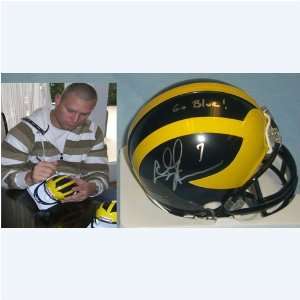  Chad Henne Michigan Wolverines Autographed Mini Helmet 