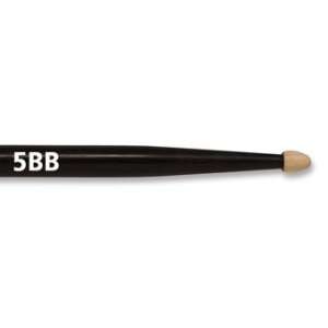  Vic Firth American Classic Drumsticks with Black Finish, 5B 