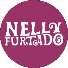  Nelly Furtado   Logo (White On Pinkish)   1 1/4 Button 