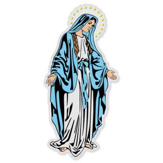 Virgin Mary Hail Mary christianity sticker 3 x 6  