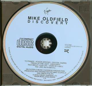 Mike Oldfield DISCOVERY West Germany blue label Virgin CDV 2308 non 