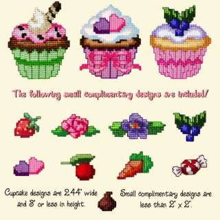 Cupcakes Cross Stitch Machine Embroidery Designs  