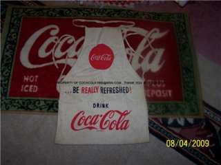 VINTAGE Coca Cola DRINK 1950 CHANGE APRON Coke Bottle  