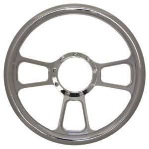    14 Chrome Billet Aluminum Steering Wheel   9 Hole Automotive