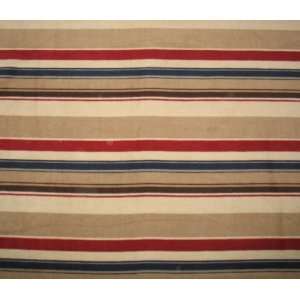  Tans Burgandy Navy Stripe Fleece Throw Blanket