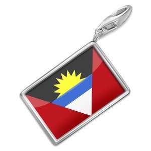  FotoCharms Antigua and Barbuda Flag   Charm with Lobster 