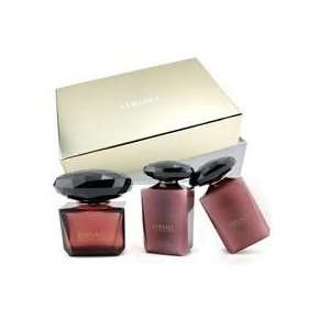 Versace Crystal Noir Perfume Gift Set for Women 3 oz Eau De Toilette 
