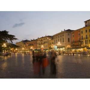 Piazza Bra in the Evening, Verona, Veneto, Italy, Europe Photographic 