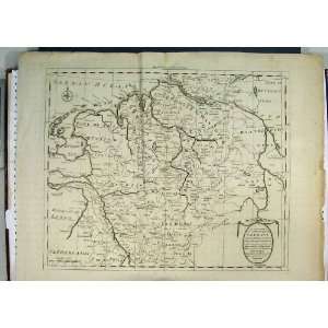  Antique Map North West Part Germany Rapin Old Print