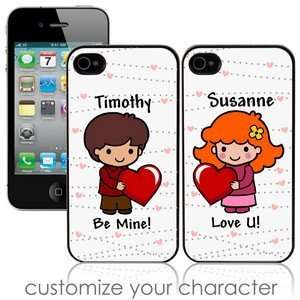 Custom Character Valentine Personalized iPhone Case for iPhone 4 and 