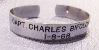 Original Vietnam War POW/MIA Bracelet Capt. Charles Bifolchi 1 8 68 
