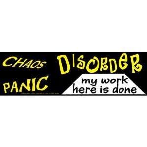  Chaos, Disorder, Panic Automotive