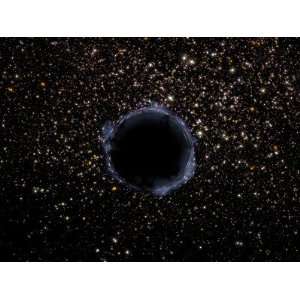 Artists View of a Black Hole in a Globular Cluster Premium Poster 