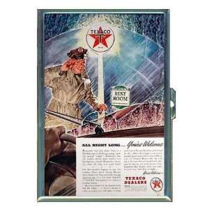  Texco 1940s Oil Ad Gas Station ID Holder, Cigarette Case 