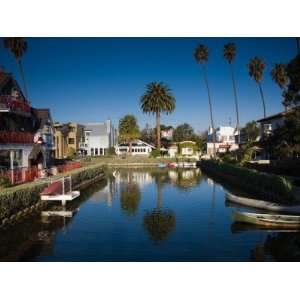 Homes Along a Canal, Venice, Los Angeles, California, USA Photographic 