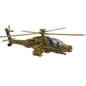  Apache Pull Back Helicopter w/Light and Sound Everything 