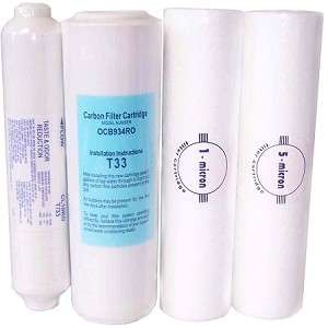   Osmosis Carbon GAC + Carbon Inline + Sediment Filters Size 10x2.5