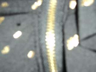 VICTORIAS SECRET Black & Gold Print Zipper Dress X Small $88.00 