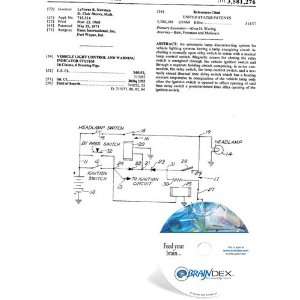 NEW Patent CD for VEHICLE LIGHT CONTROL AND WARNING INDICATOR SYSTEM