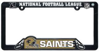 NEW ORLEANS SAINTS ~ NFL License Plate Frame Cover Plastic ~ New 