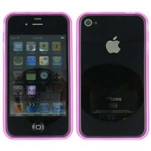 Hot Pink Bumper TPU Skin Case Cover for Apple iPhone 4 4S AT&T Verizon 