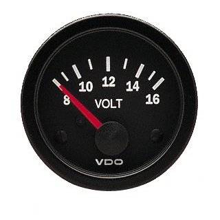 VDO 332103 Vision Style Voltmeter Gauge 2 1/16 Diameter
