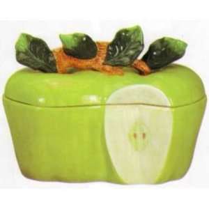  Green Apple Ceramic Bread Box