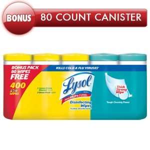  Lysol Disinfecting Wipes 2 Bulk Packs of 5 tubs (10 total 