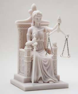 LADY JUSTICE w/SCALE & SWORD.GREEK DIKE GODDESS THEMIS STATUE.LAW FIRM 