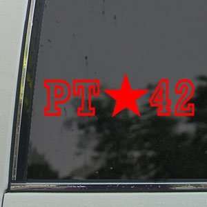 Pat Tillman 42 Red Decal PT ASU Arizona State Car Red Sticker