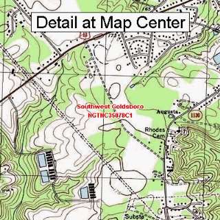 USGS Topographic Quadrangle Map   Southwest Goldsboro, North Carolina 