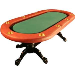  Elite Poker Table 94   Black and Green Removable Felts 