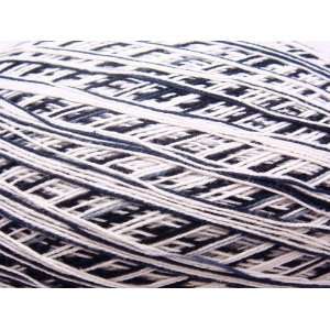  Free Ship Variegated Black White #10 Crochet Cotton Thread Yarn 