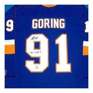  Butch Goring autographed Hockey Jersey (New York Islanders 