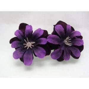  Purple Hair Flower Clip 
