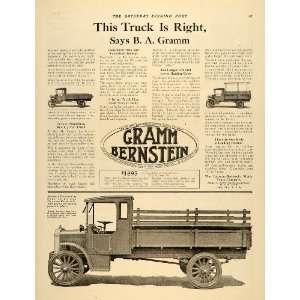  1919 Ad Gramm Bernstein Motor Truck Liberty Lima Ohio 