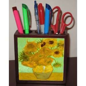  Rikki KnightTM Van Gogh Art Twelve Sunflowers 5 Inch Tile 