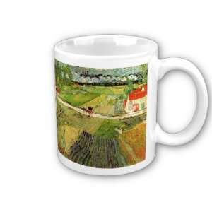  with the Chateau of Auvers at Sunset by Vincent Van Gogh Coffee Cup
