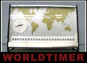 NICE WORLDTIMER ANGELUS CLOCK SWISS MODERNIST HORLOGE  