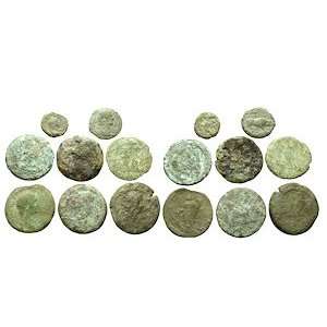  Lot of Eight Coins, Roman Provincial Egypt; Bronze Lot Toys & Games