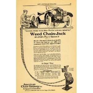  1918 Ad Weed Chain Jack American Bridgeport Automobile 