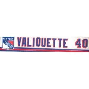  Steve Valiquette #40 New York Rangers 2009 2010 Game Used 