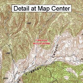   Topographic Quadrangle Map   Calabasas, California (Folded/Waterproof
