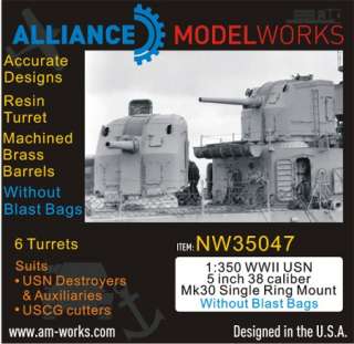Alliance Model Works 1350 WWII USN 5 38 Cal. Mk30 Single wo/Blastbag 