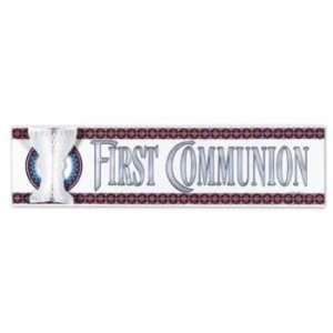  1st Communion Sign w/Tissue Chalice Case Pack 108