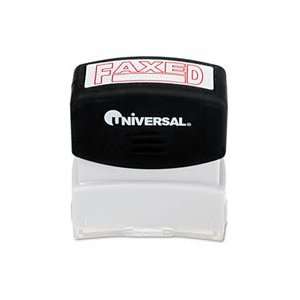 Universal 10054   Message Stamp, FAXED, Pre Inked/Re Inkable, Red 
