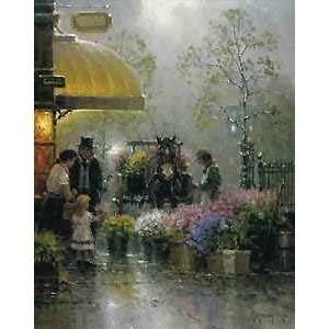  G. Harvey   Holiday Flower Shop Artists Proof Canvas 