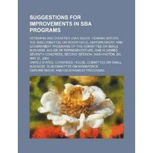  for improvements in SBA programs veterans and disaster loan 