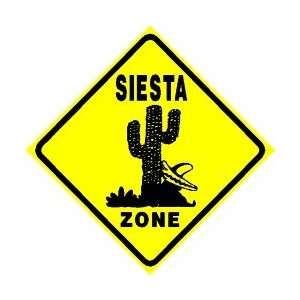  SIESTA ZONE mexican nap joke novelty sign